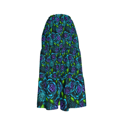 Blue Rose Tiered Skirt