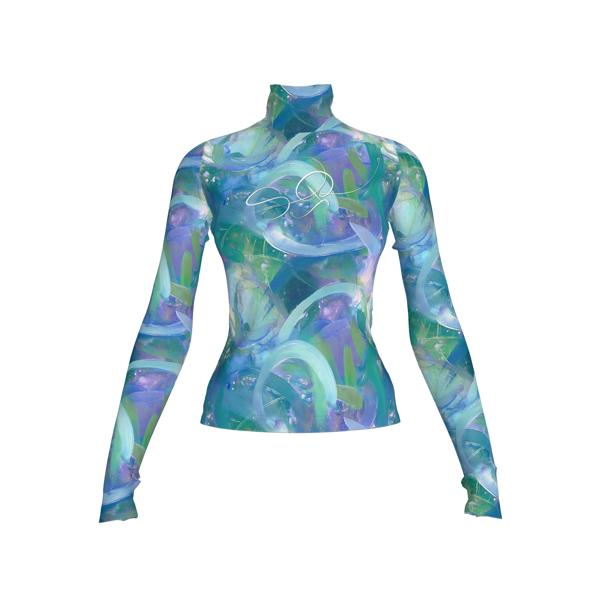 Azure Breeze_Long Sleeve Turtleneck