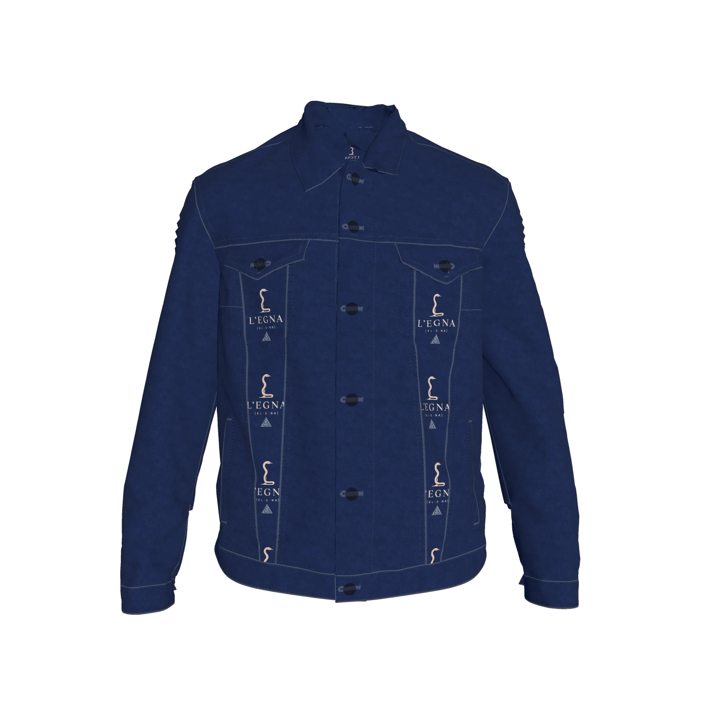 L'EGNA RISING 'BLUE-BLOOD' Jean Jacket (ALL OVER PRINT)