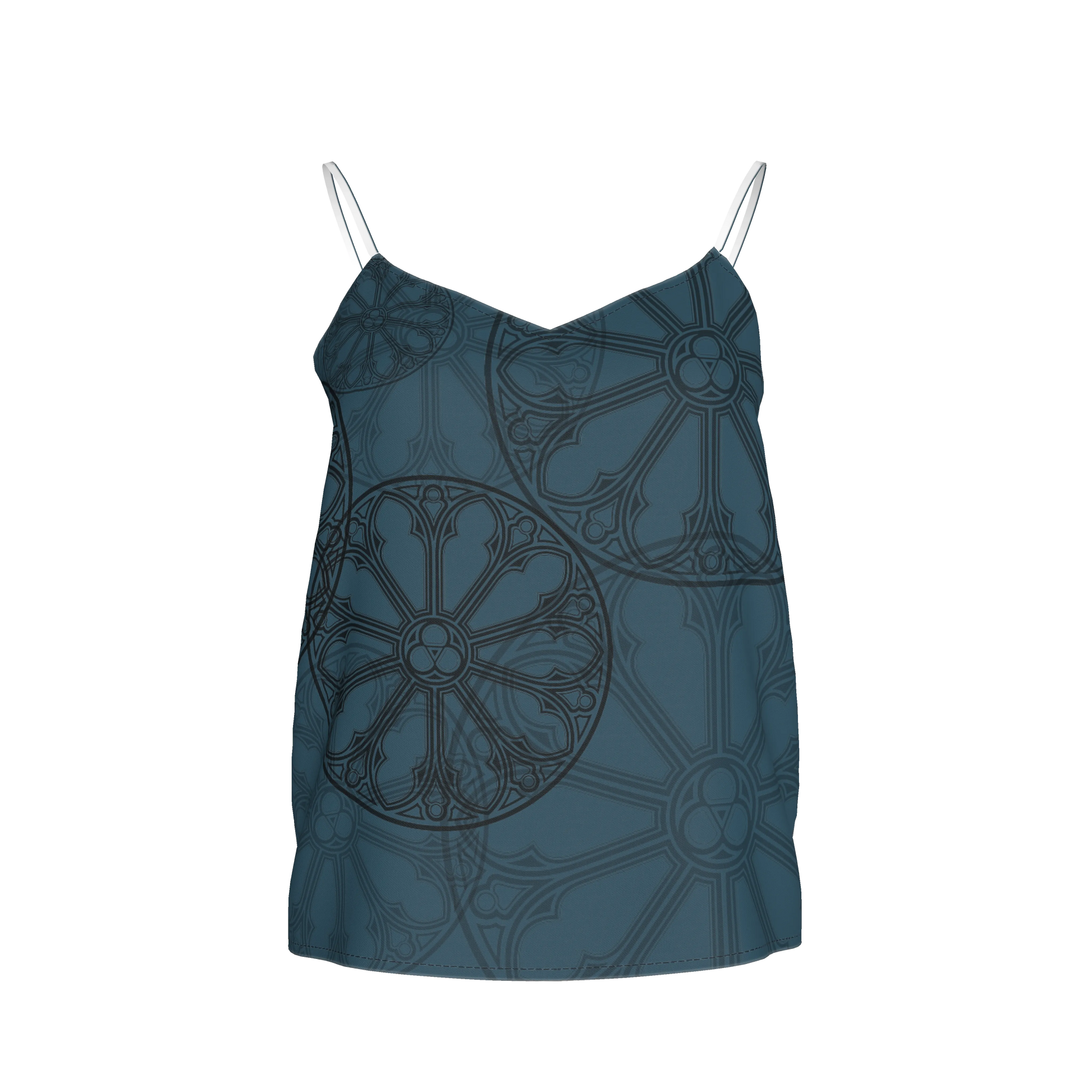 Teal Rose Window Camisole