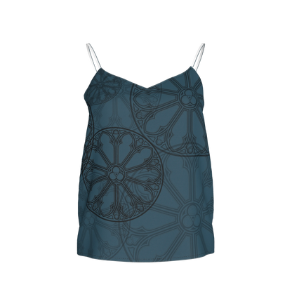 Teal Rose Window Camisole