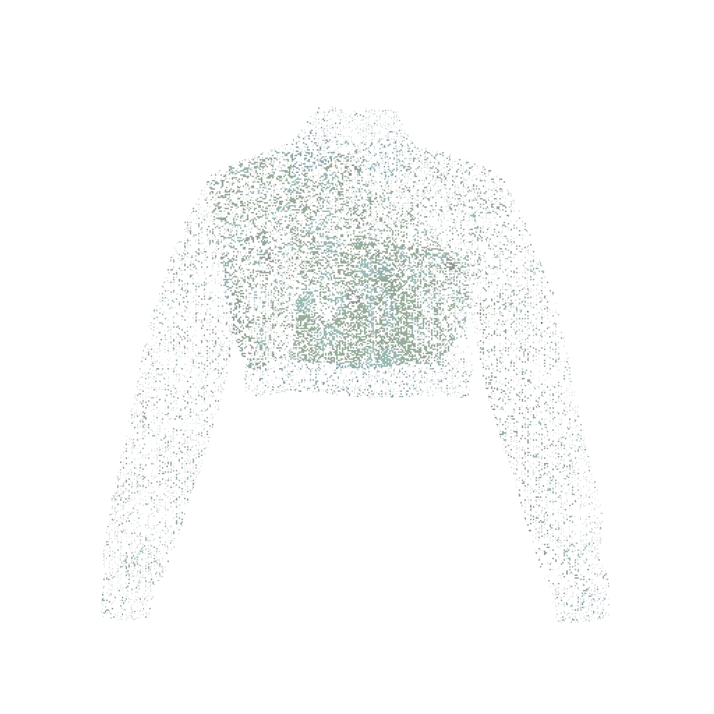 Green & Blue Cropped Jacket 