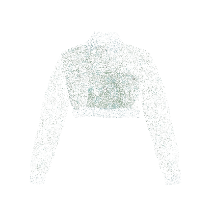 Green & Blue Cropped Jacket 