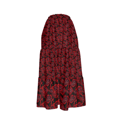Red Rose Tiered Skirt