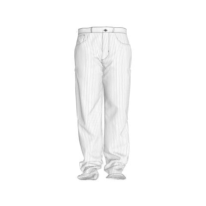 Blue Pinstripped on White Premium Men’s Pants