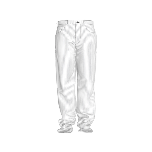 Blue Pinstripped on White Premium Men’s Pants