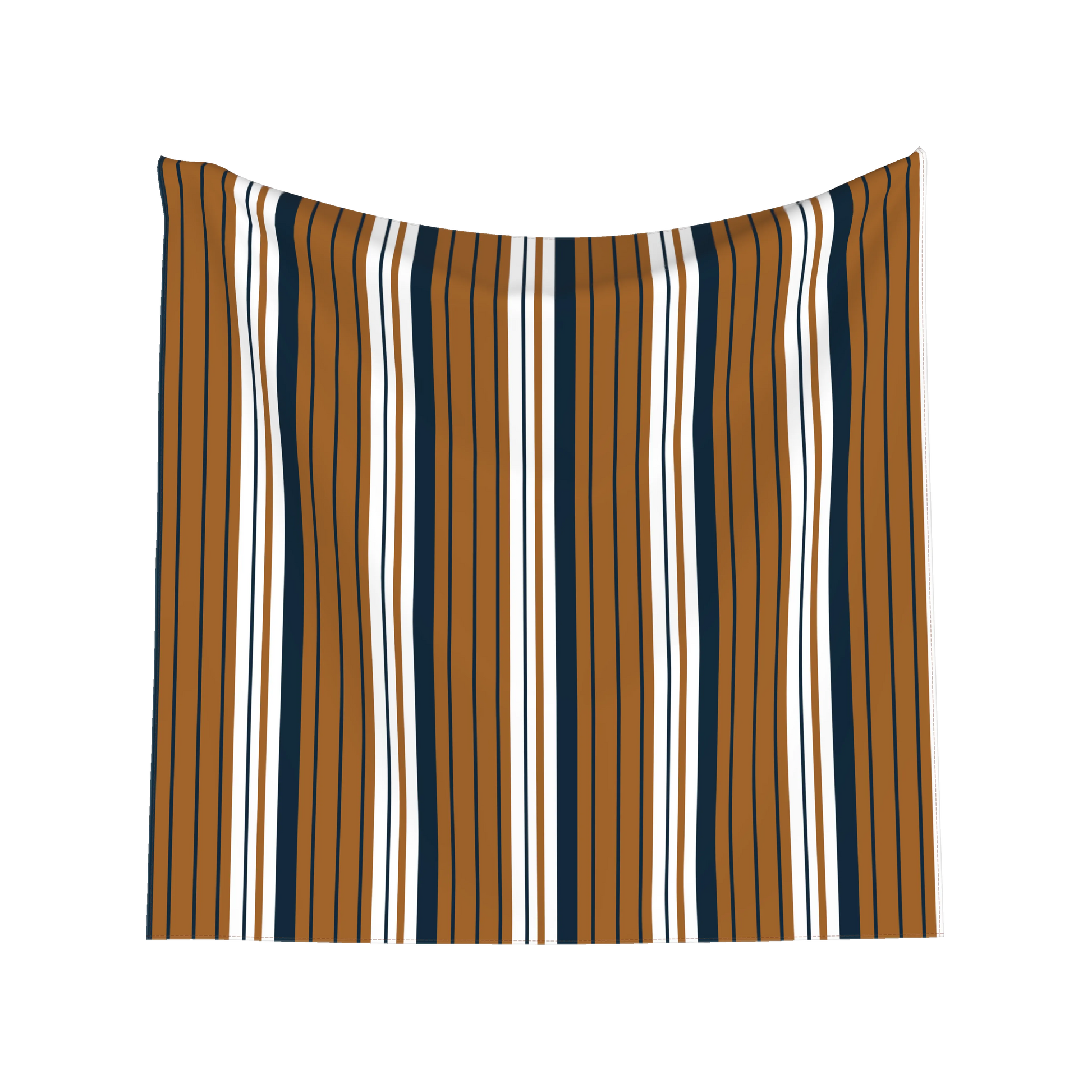 Scarf – orange, navy and white
