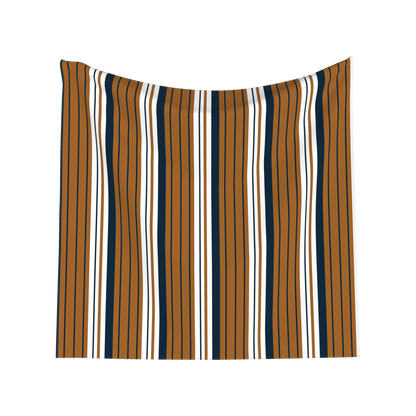 Scarf – orange, navy and white