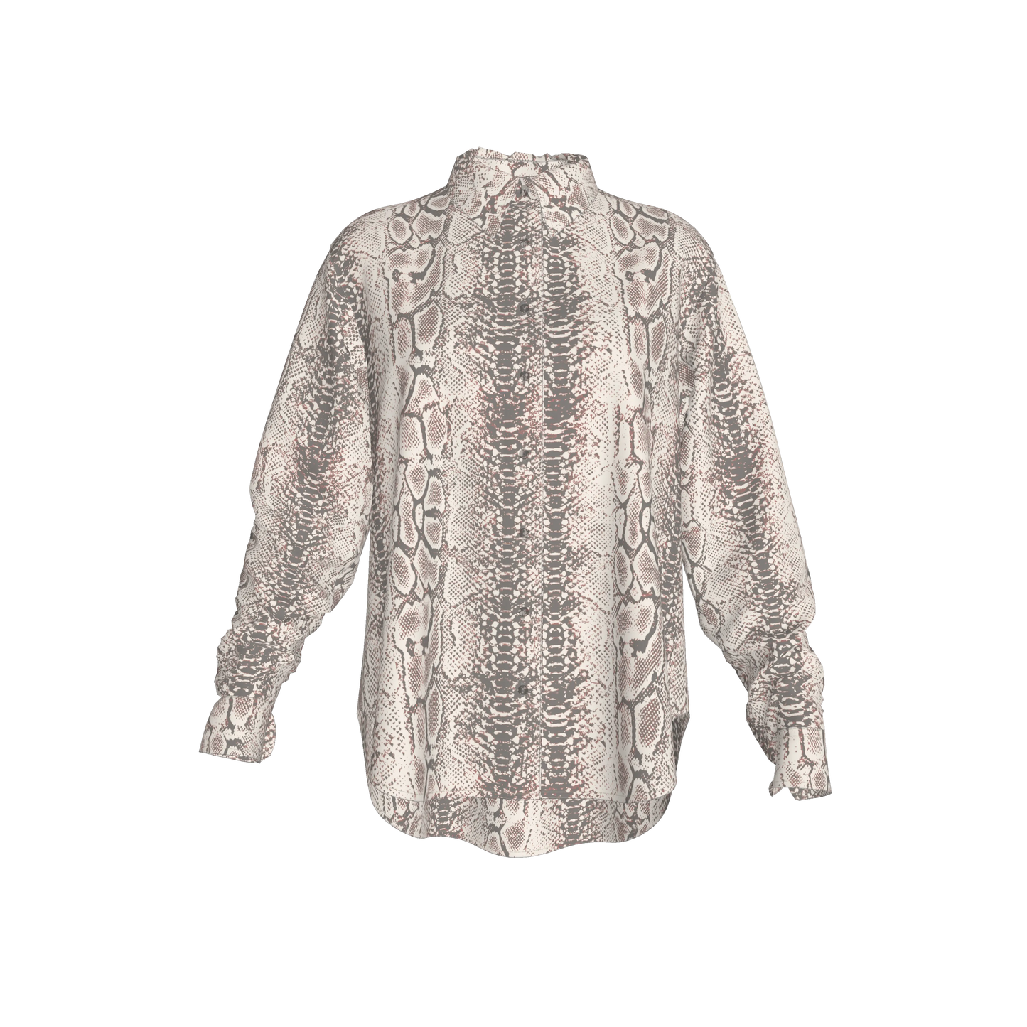 L'EGNA RISING SERPENT GRACE Oversized Button-Up