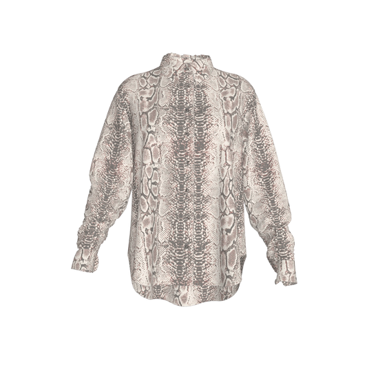 L'EGNA RISING SERPENT GRACE Oversized Button-Up