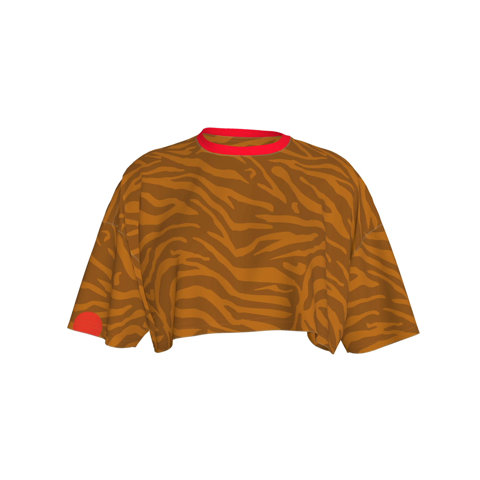 Tiger Stripe Crop T-shirt in Organic Cotton