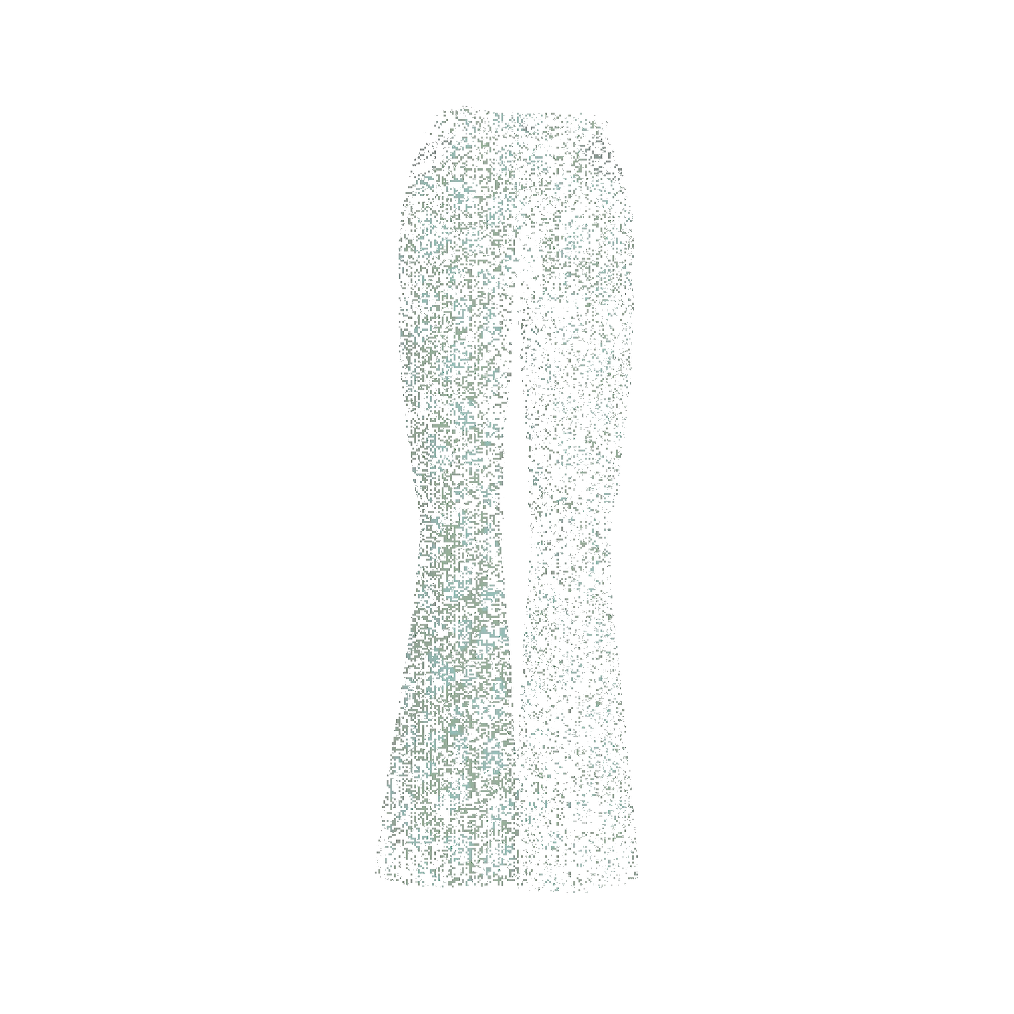 Bell Bottom Jeans in Heavy Stretch Cotton Twill – Digital Abstract Print