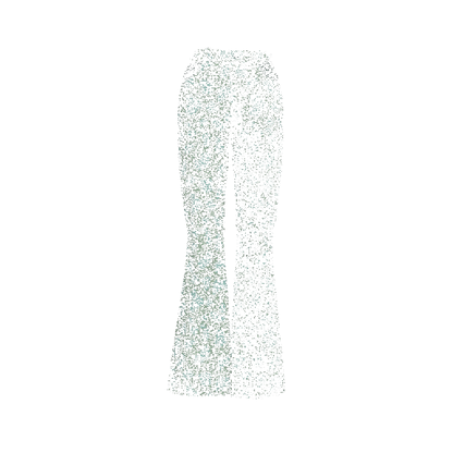 Bell Bottom Jeans in Heavy Stretch Cotton Twill – Digital Abstract Print