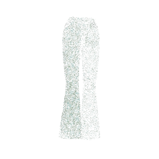 Bell Bottom Jeans in Heavy Stretch Cotton Twill – Digital Abstract Print