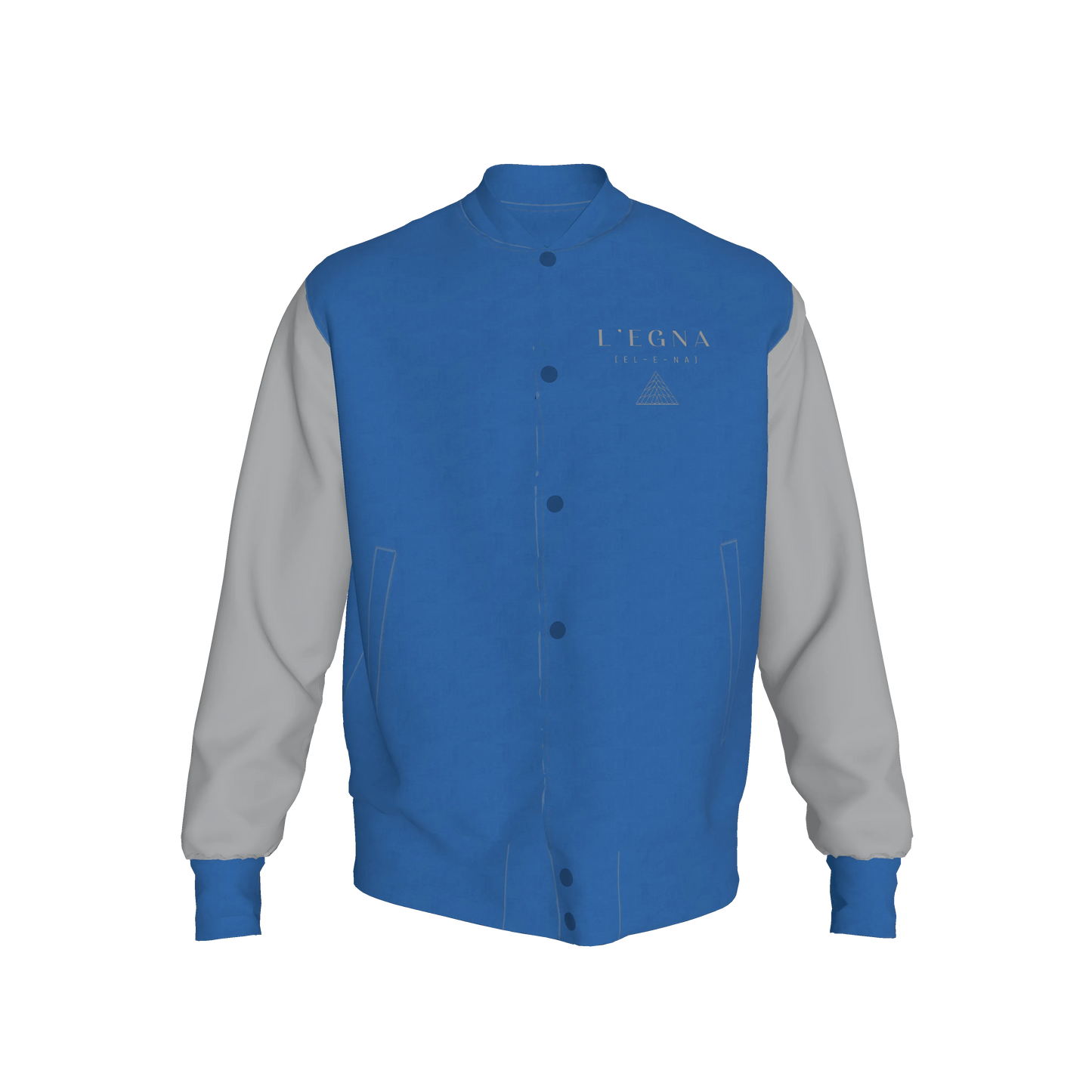 L'EGNA VARSITY JACKET - (BLUE)