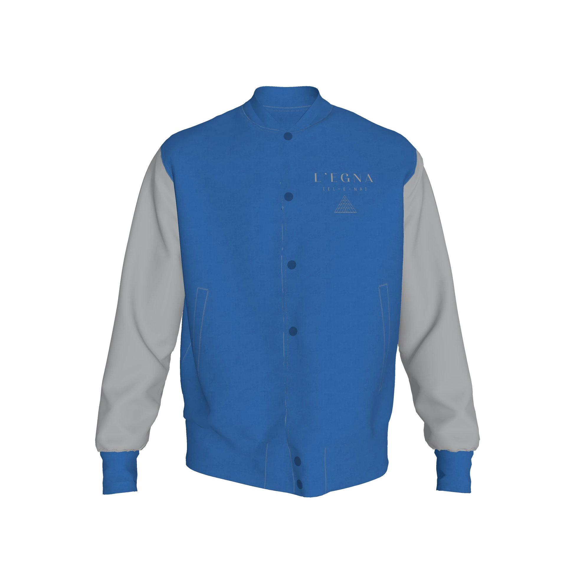 L'EGNA VARSITY JACKET - (BLUE)