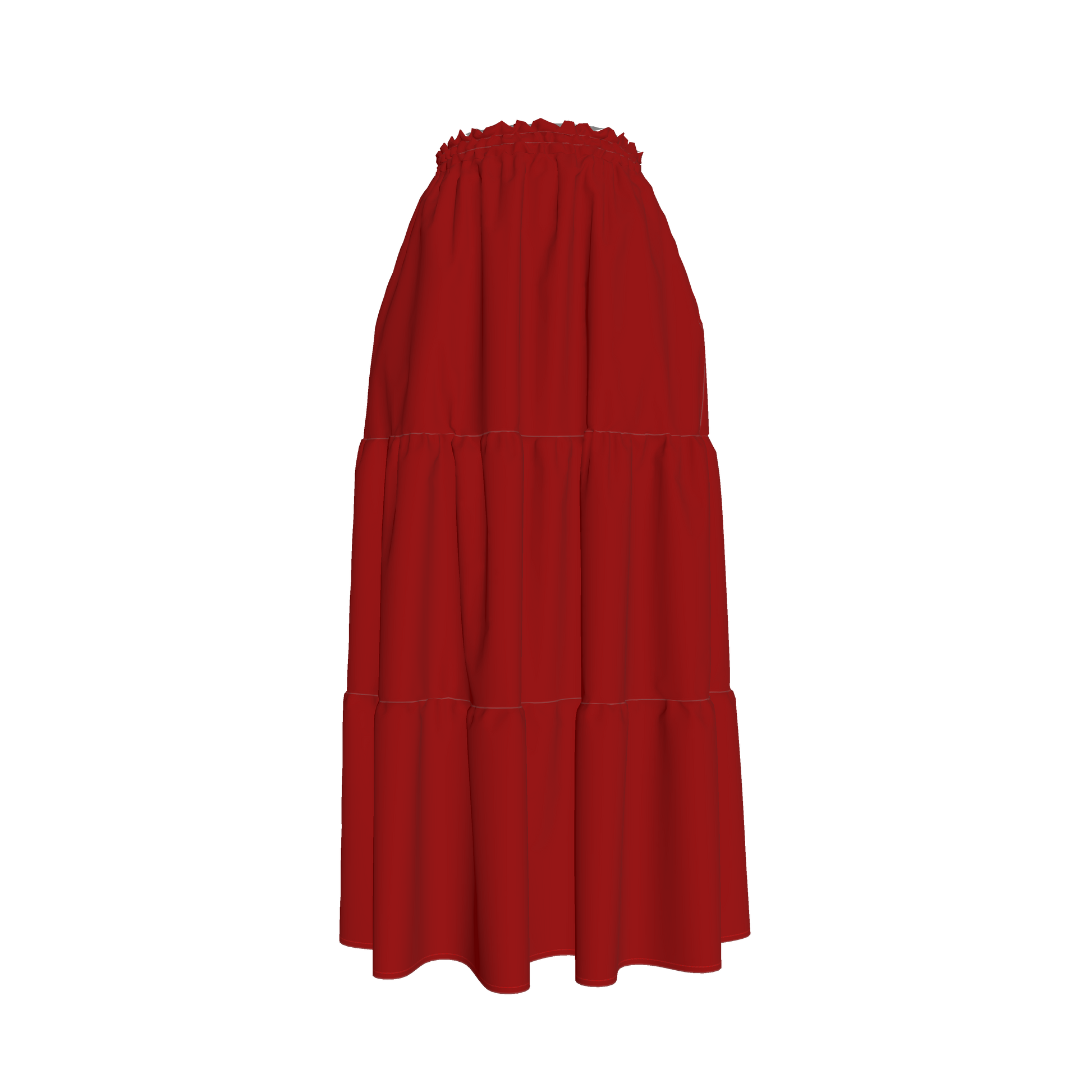 abrazos red prairie skirt