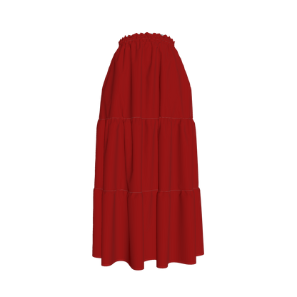 abrazos red prairie skirt