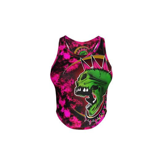 Pink Punk Skull Tank