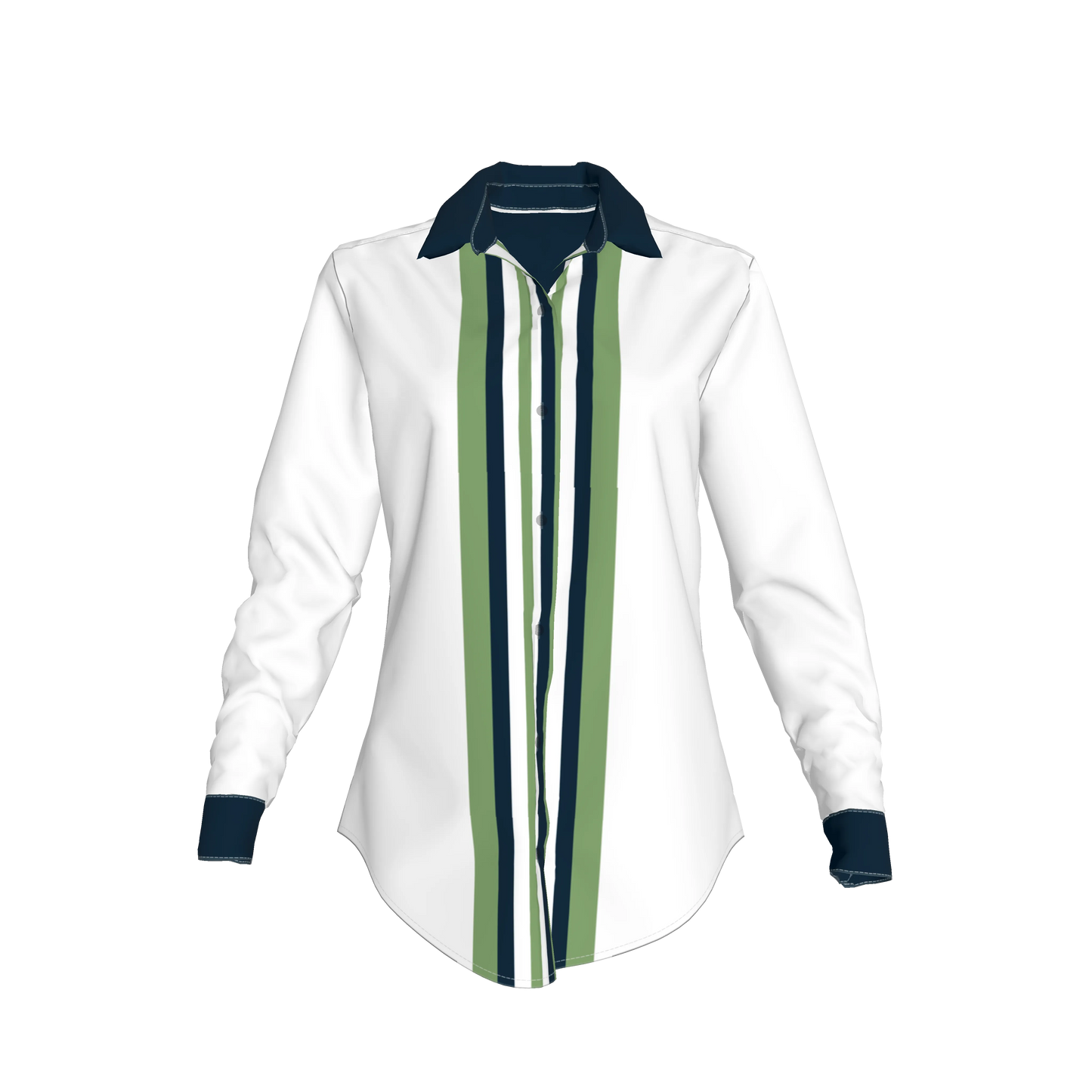 Striped Button Front Shirt