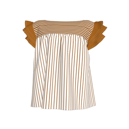 Ruffled Sleeve Top