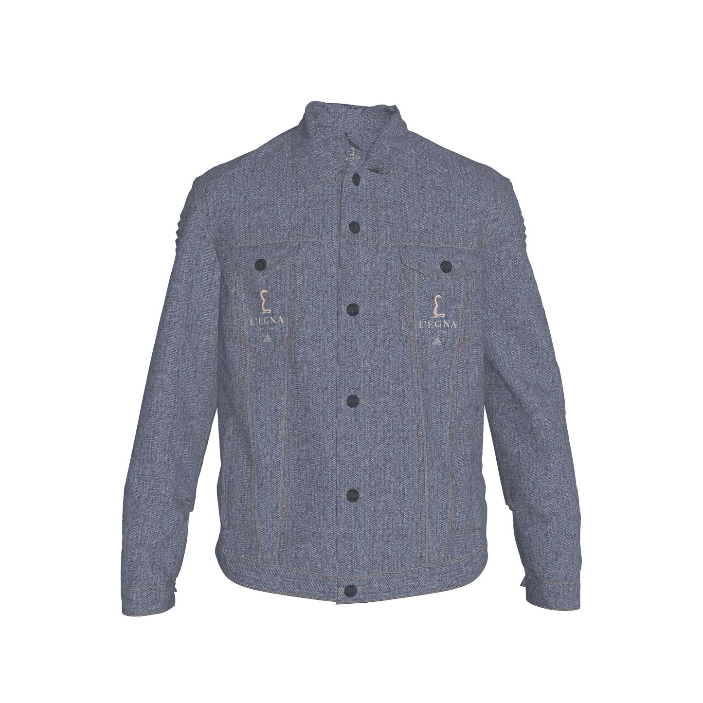 L'EGNA RISING 'DK BLUE ACID' Jean Jacket