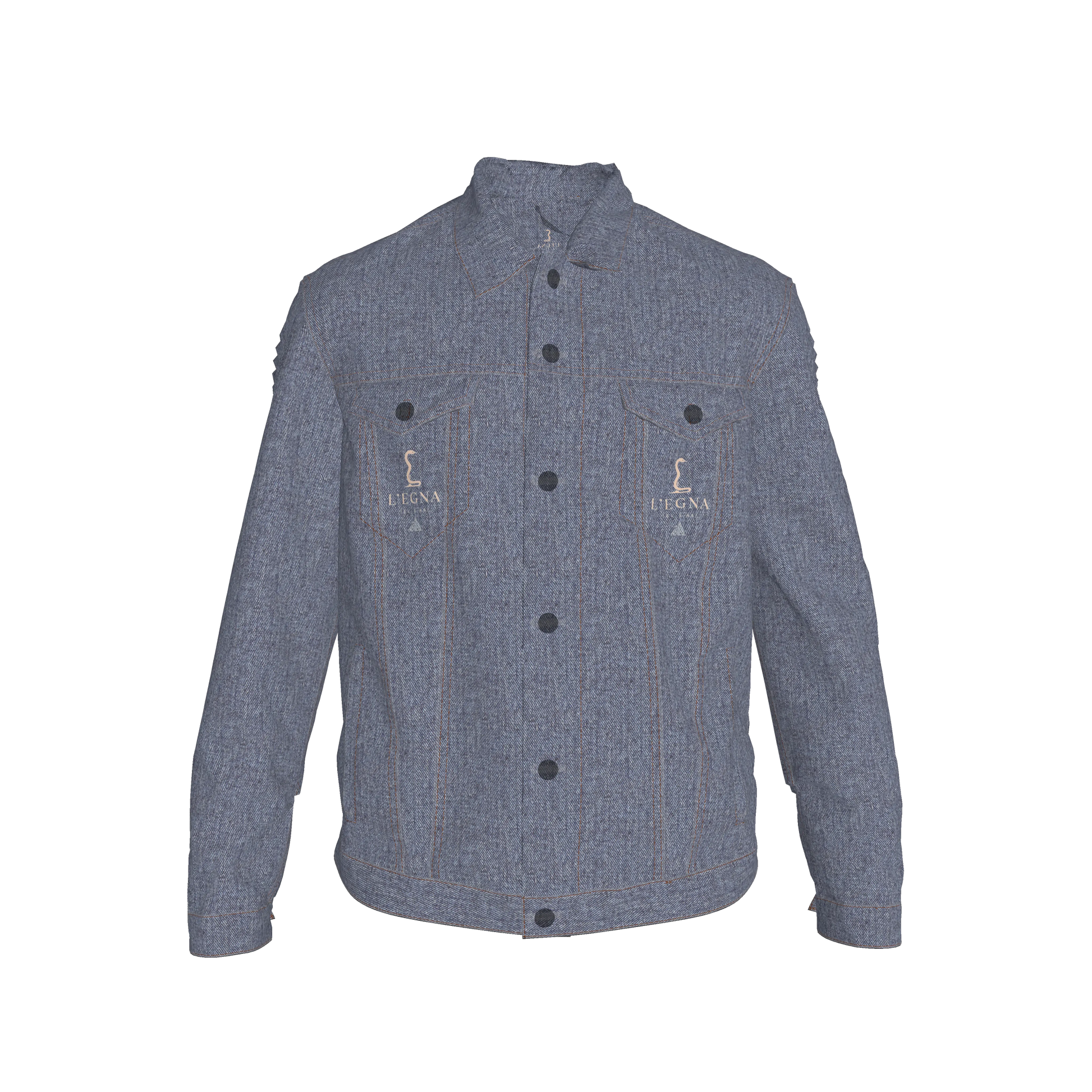 L'EGNA RISING 'DK BLUE ACID' Jean Jacket