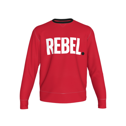 Red Sweatshirt White Rebel - Tailored Crewneck Sweatshirt