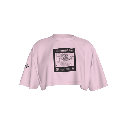 French Quarter Pink Cropped T-Shirt
