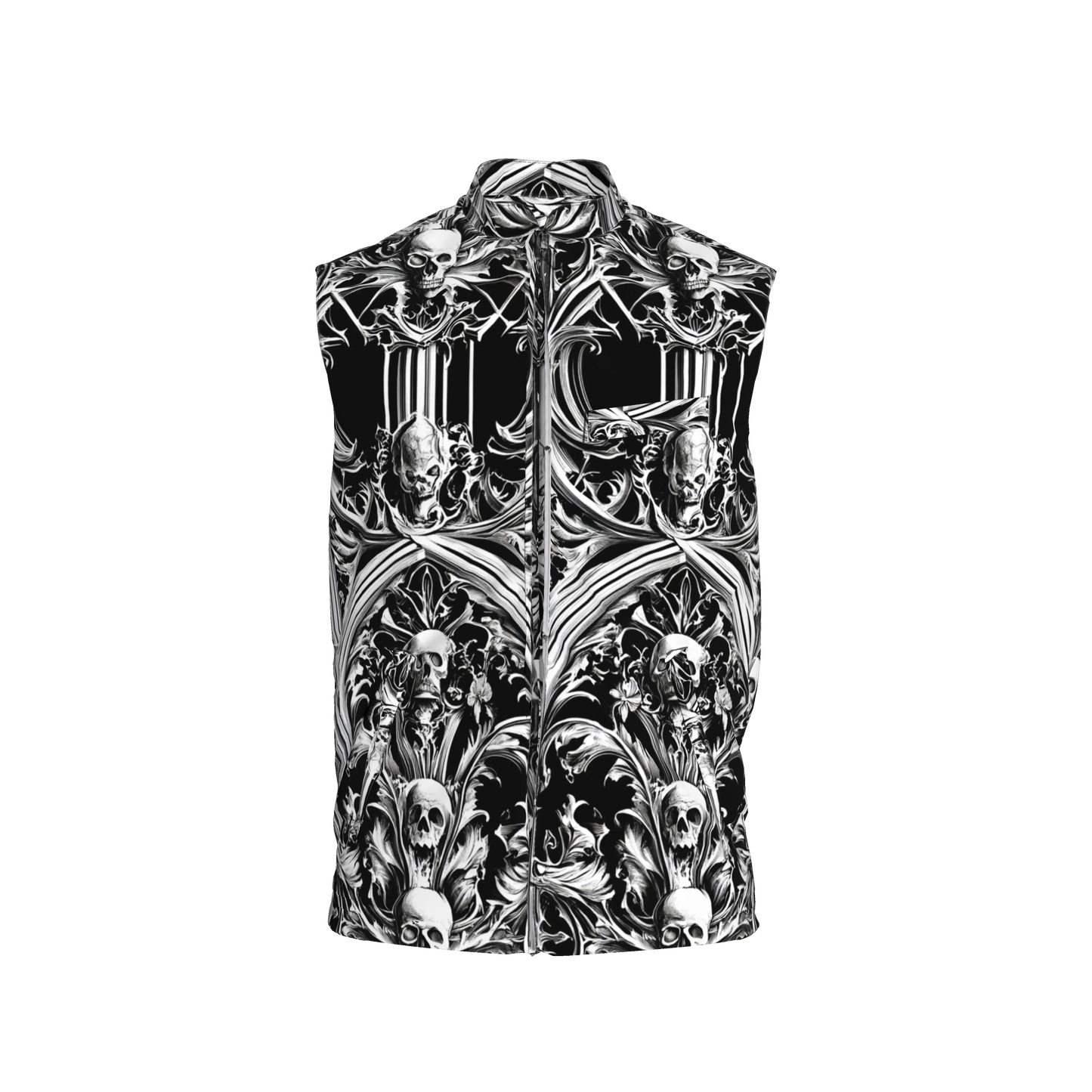Skull Vest – Heavy Stretch Cotton Twill Gilet