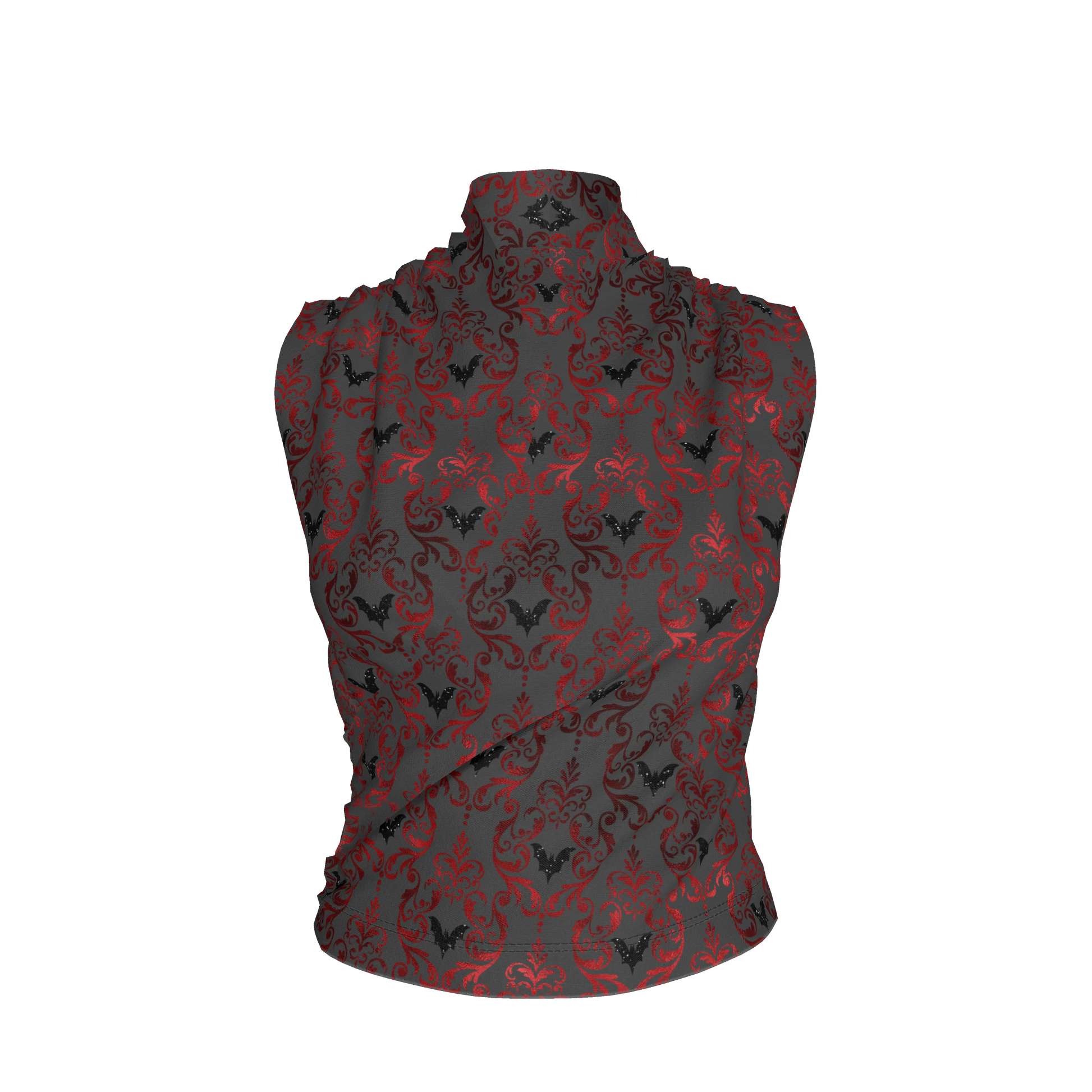 Vampire Bat Surplice Top - Bamboo Cotton Jersey