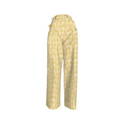 Abrazos Gold Pleated woman pants 