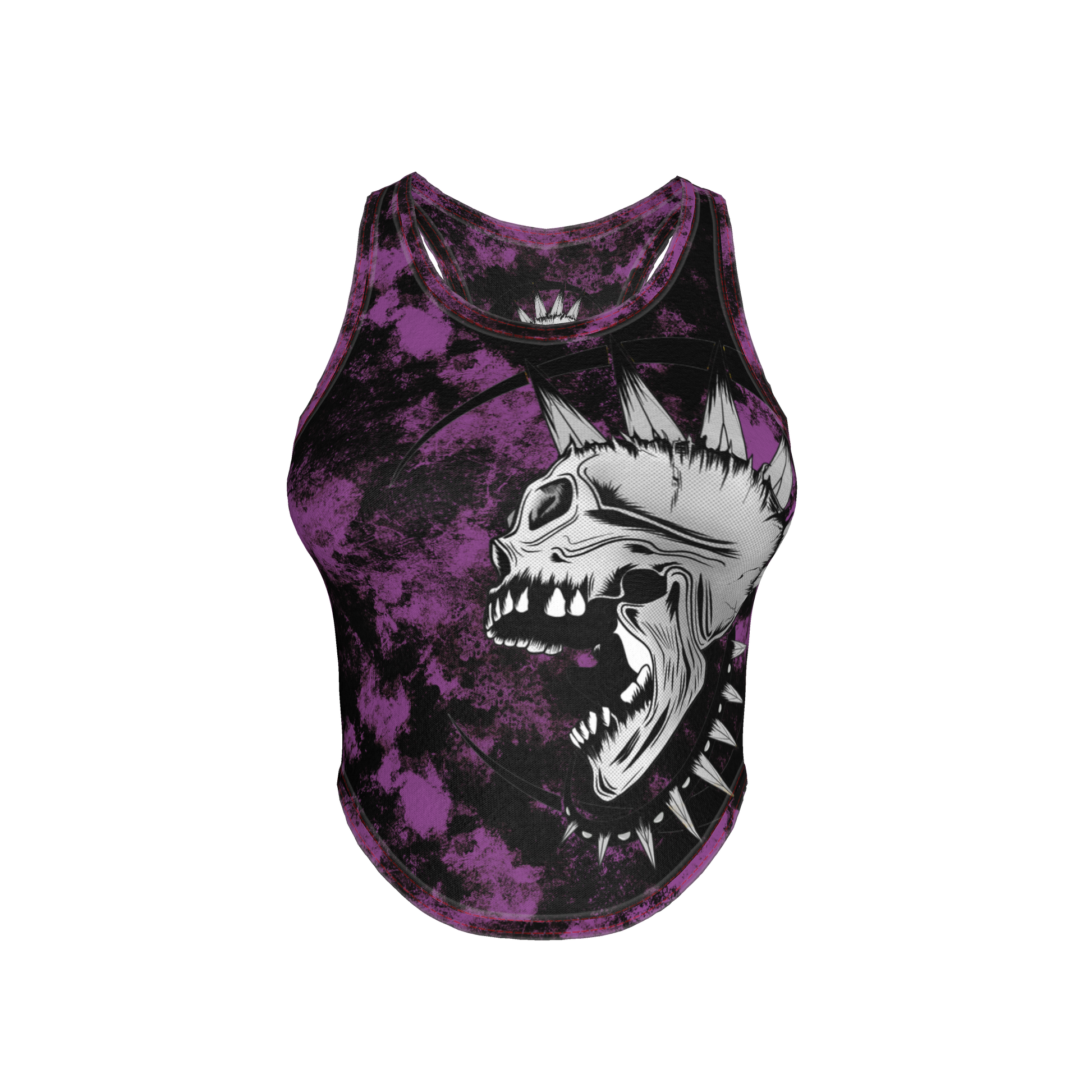 Purple Punk Skull Tank