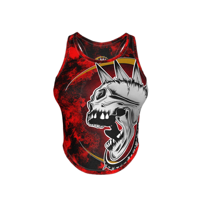Red Punk Skull Tank