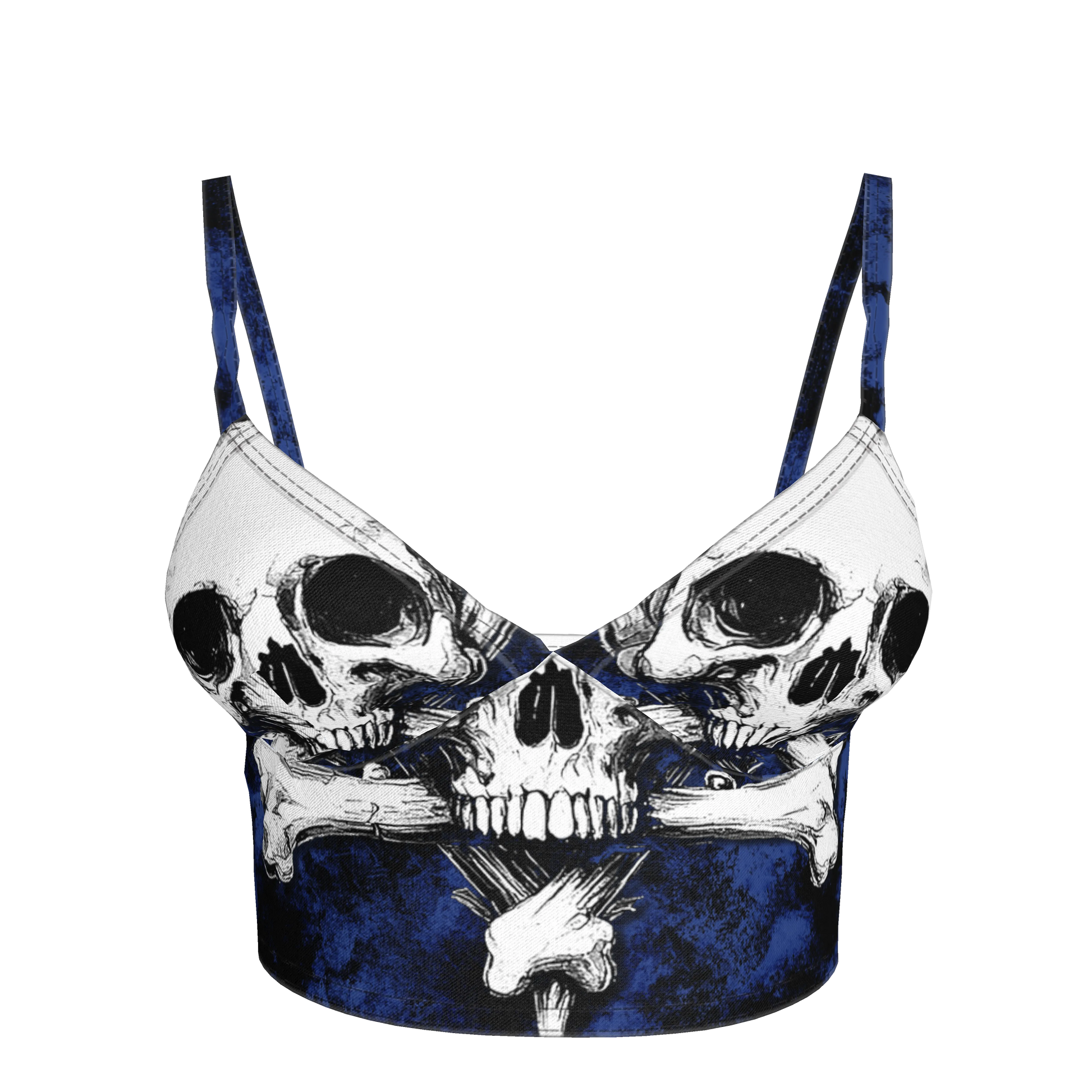 Blue Skeletittie Bralette