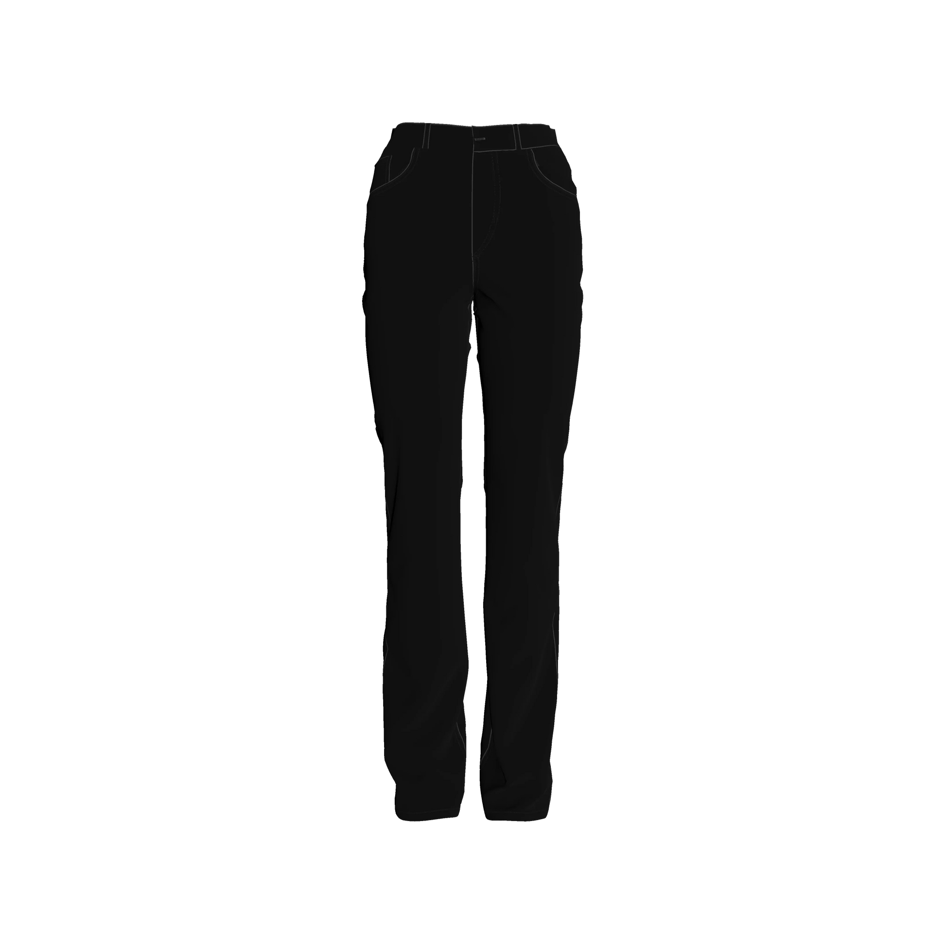 Slim Jeans in Pure Black Heavy Stretch Cotton Twill