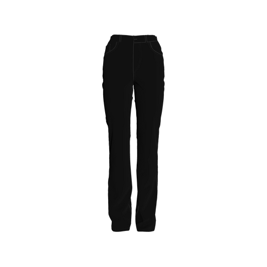 Slim Jeans in Pure Black Heavy Stretch Cotton Twill