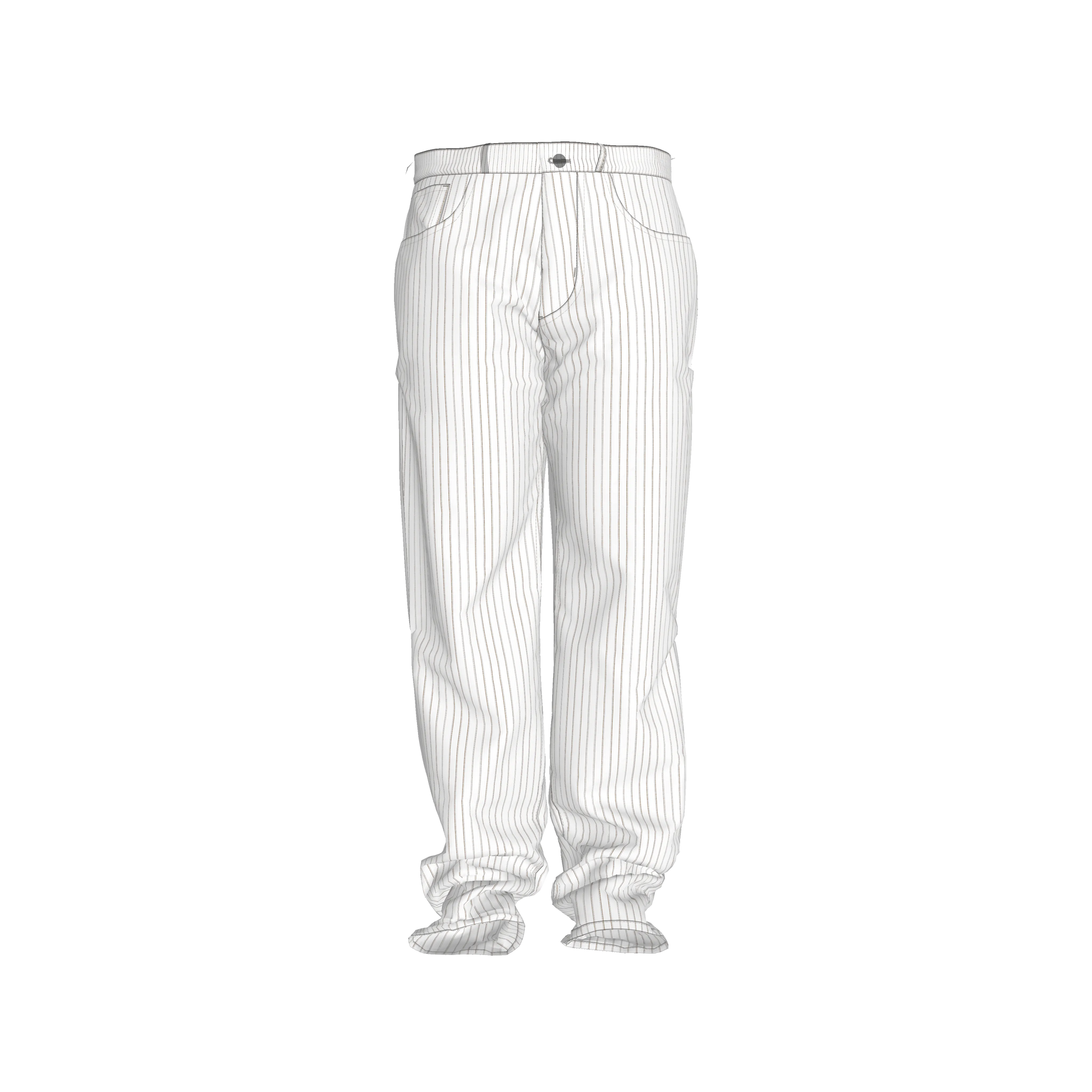 Brown Striped on White Premium Pants