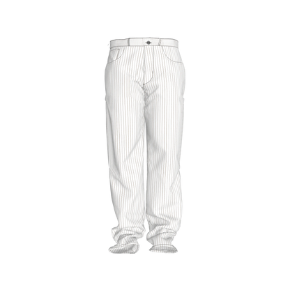 Brown Striped on White Premium Pants