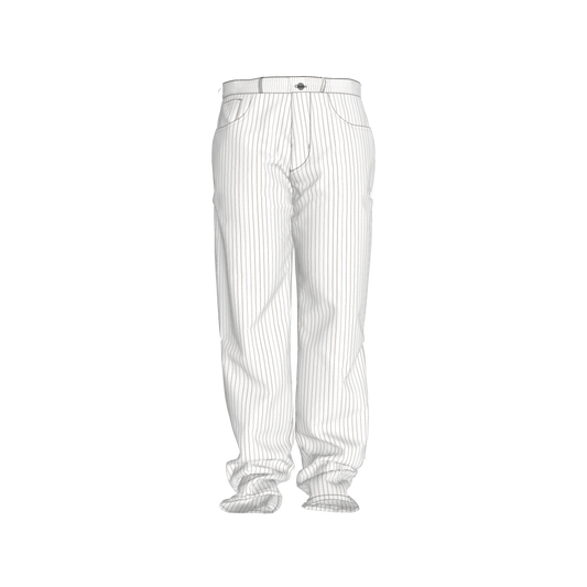 Brown Striped on White Premium Pants