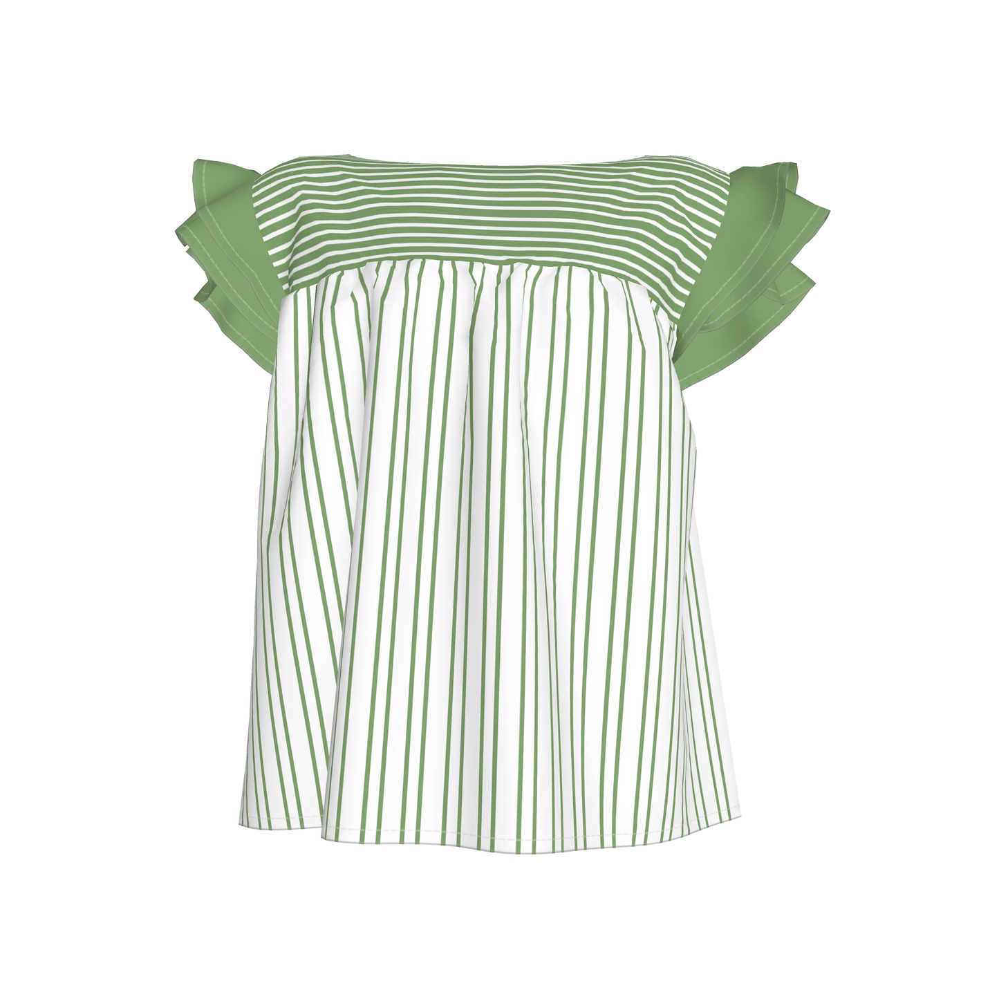 Ruffled Sleeve Top