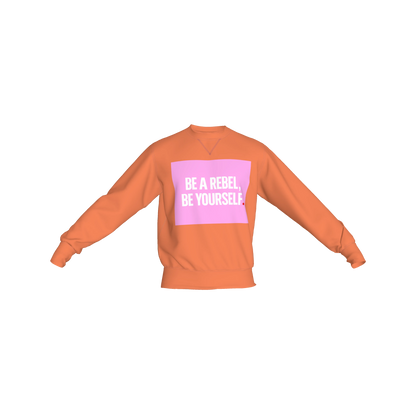 Crew Neck Sweatshirt with Inset V - Heavyweight Cotton French Terry