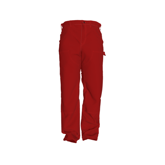abrazos red carpenter pants 