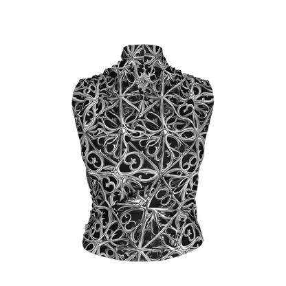 Gothic Lattice Surplice Top in Bamboo Cotton Jersey