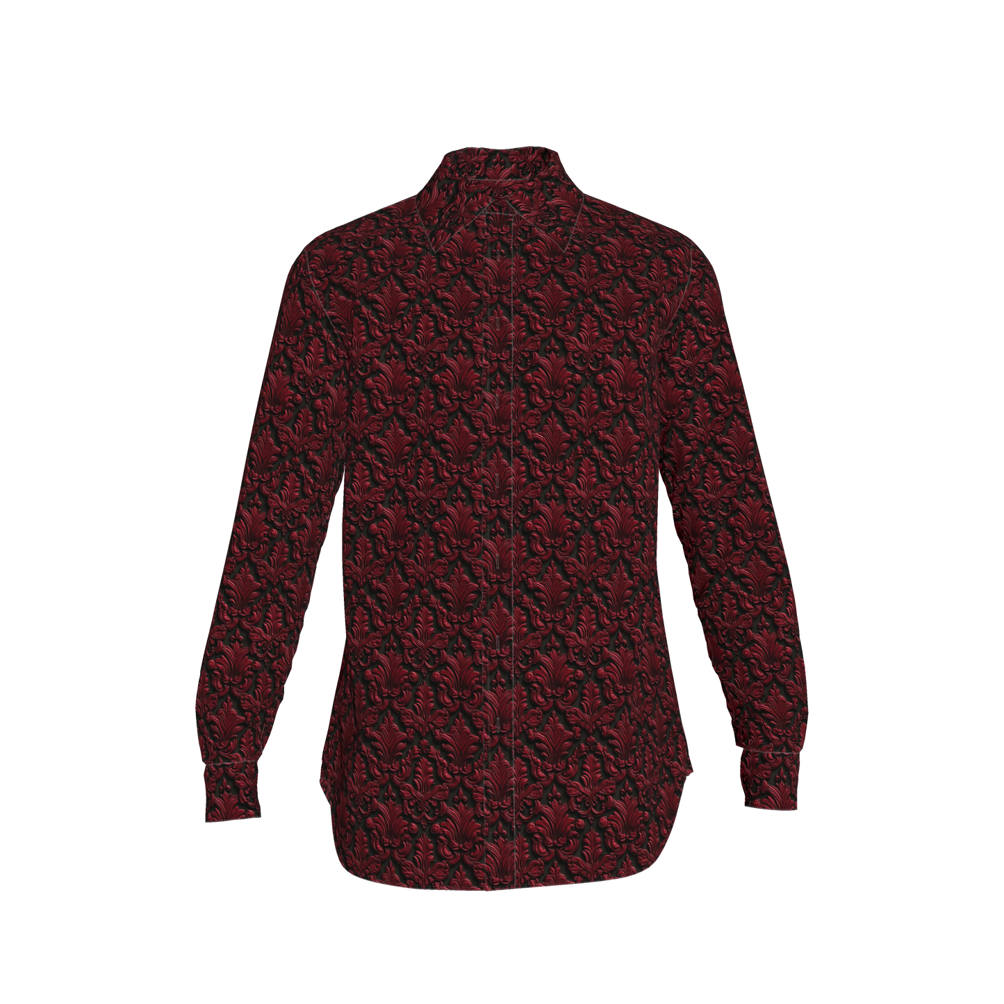 Blood Red Filagree Dress Shirt