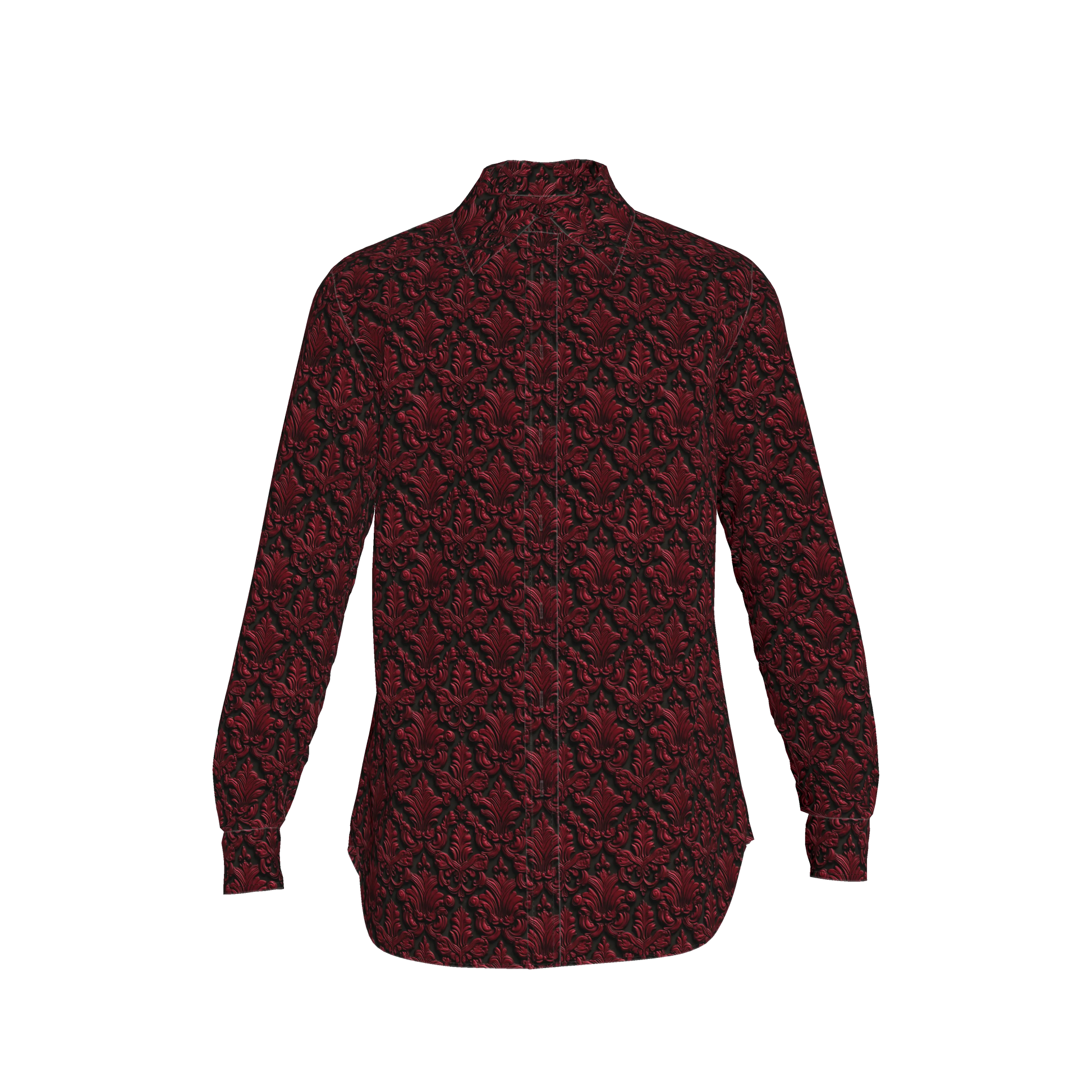 Blood Red Filagree Dress Shirt