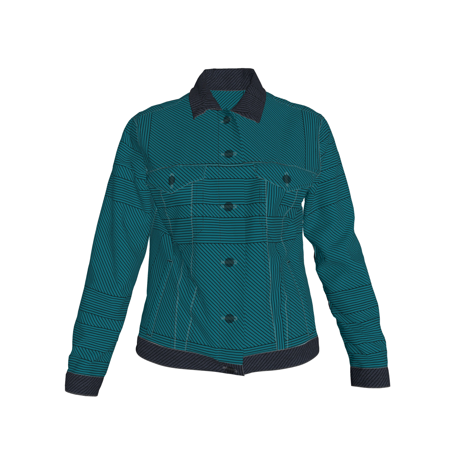 Jean Jacket in Heavy Stretch Cotton Twill – Digital Fade