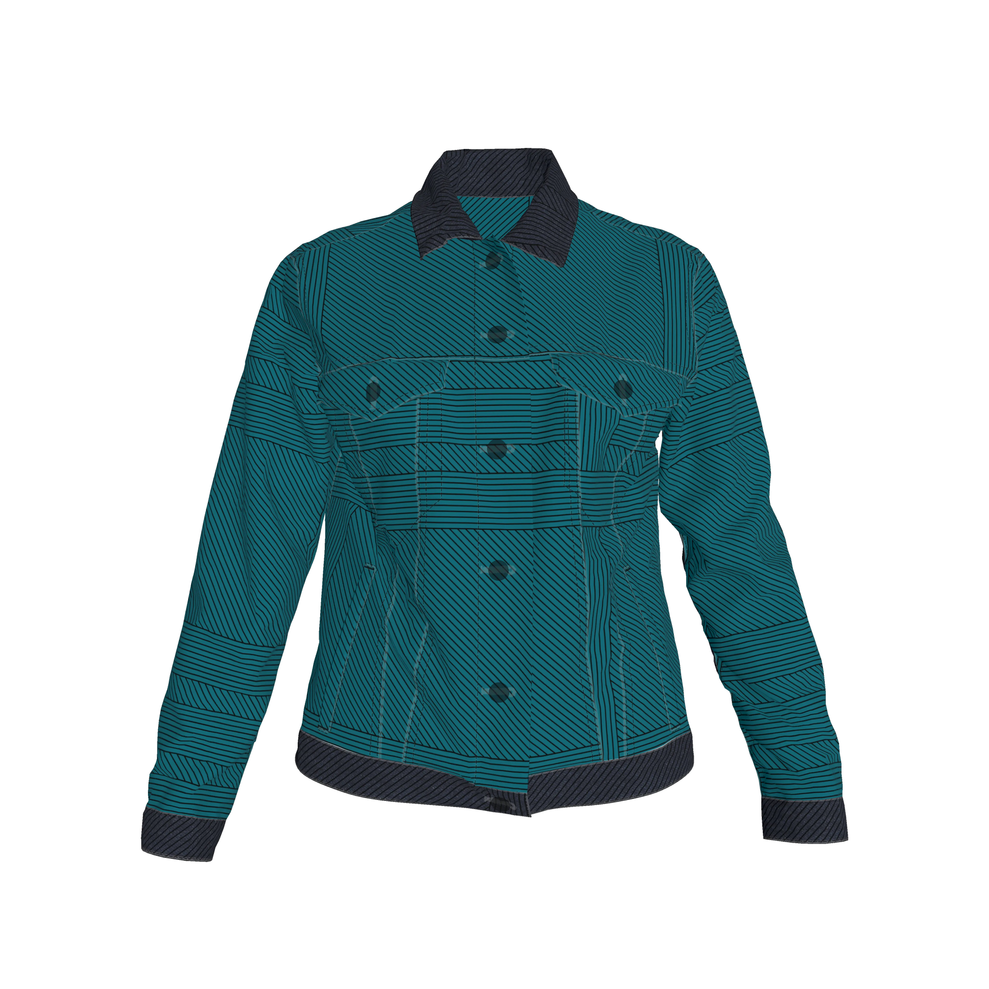 Jean Jacket in Heavy Stretch Cotton Twill – Digital Fade