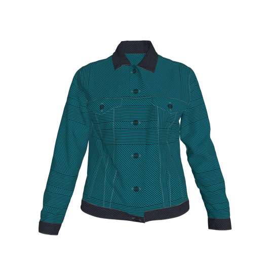 Jean Jacket in Heavy Stretch Cotton Twill – Digital Fade