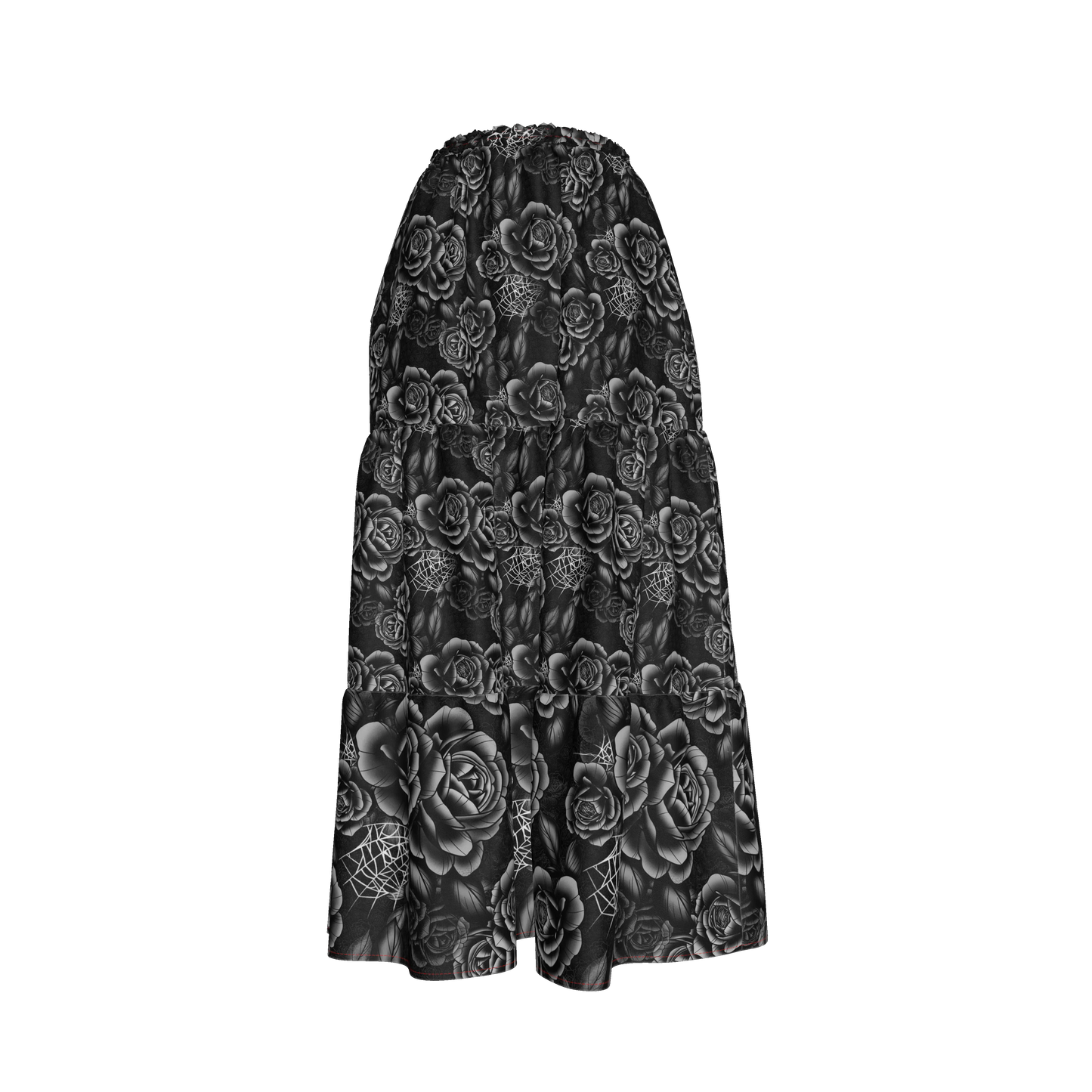 Black Rose Tiered Skirt